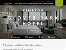 Tablet Screenshot of gloverparkhotel.com